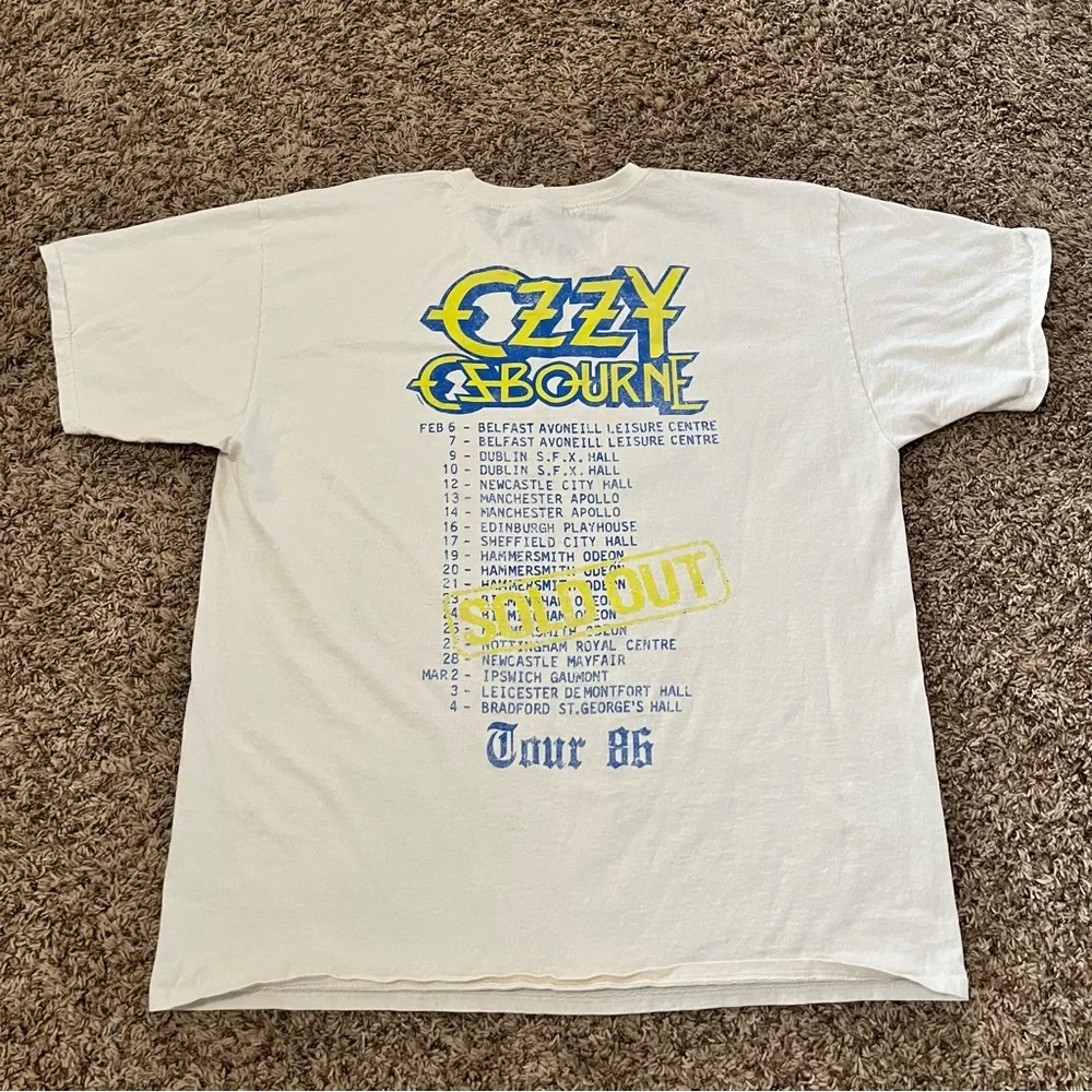 Ozzy Osbourne The Ultimate Sin Tour '86 Graphic Tee - Modern Reprint - XL - Picture 12 of 12